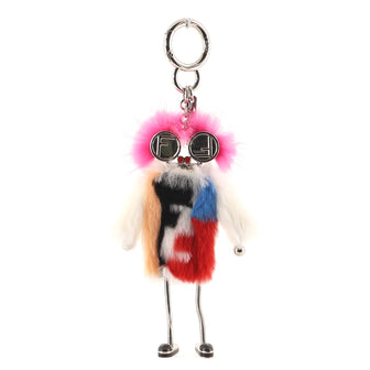 Fendi Teen Witches Bag Charm Fur with Metal