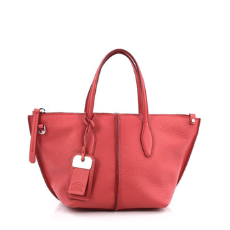 Tod's Joy Tote Leather Mini Red