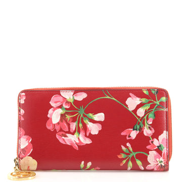 Gucci Zip Around Wallet Blooms Print Leather