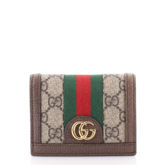 Gucci Ophidia Flap Card Case GG Coated Canvas