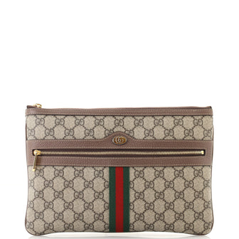 Gucci Ophidia Zip Pouch GG Coated Canvas Large