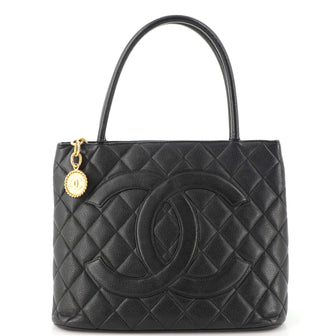 Chanel Medallion Tote Quilted Caviar