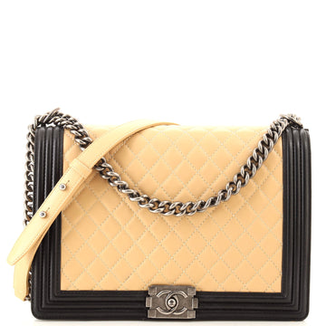 Chanel Boy Flap Bag Quilted Lambskin Large