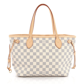 Louis Vuitton Neverfull NM Tote Damier PM White