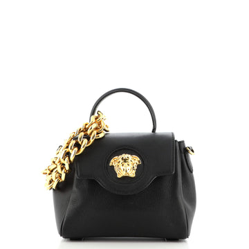 Versace La Medusa Top Handle Bag Leather Small