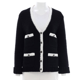 Chanel Women's CC Four Pocket Cardigan Cotton and Polyamide