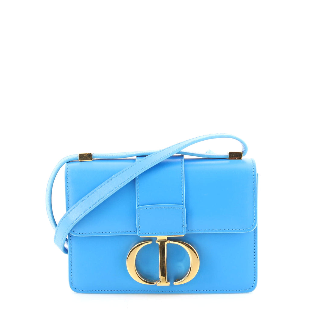 Christian Dior 30 Montaigne Flap Bag Leather Micro Blue 1759851