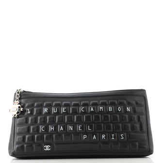 Chanel Keyboard Zip Pouch Calfskin