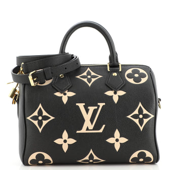 Louis Vuitton Speedy Bandouliere Bag Bicolor Monogram Empreinte Giant 25