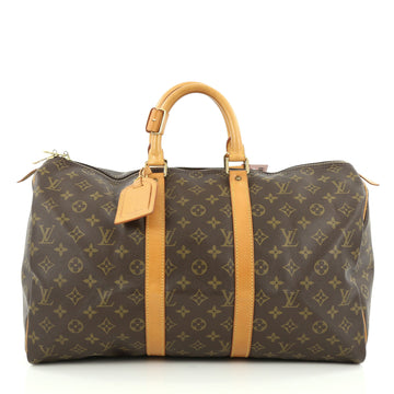 Louis Vuitton Keepall Bag Monogram Canvas 45 Brown