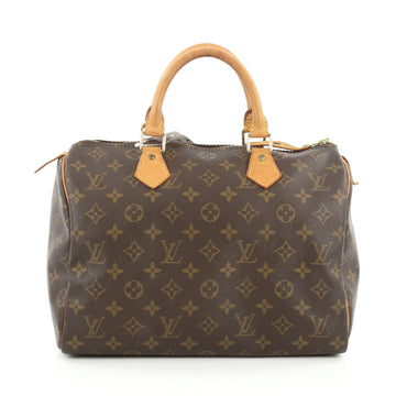 Louis Vuitton Speedy Handbag Monogram Canvas 30 Brown