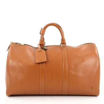 Louis Vuitton Keepall Bag Epi Leather 45 Brown