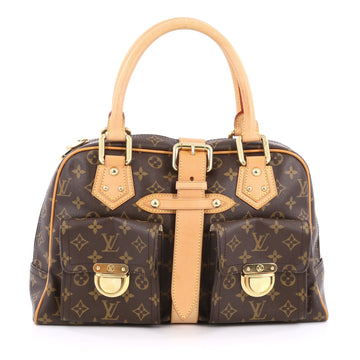 Louis Vuitton Manhattan Handbag Monogram Canvas GM Brown 