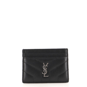 Saint Laurent LouLou Card Holder Matelasse Chevron Leather