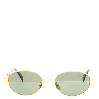 Celine Triomphe 01 Oval Sunglasses Metal