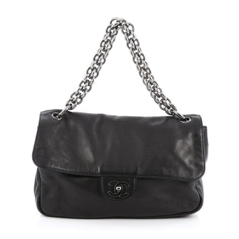 Chanel Soft and Chain Flap Bag Lambskin Medium black