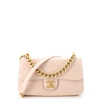 Chanel Paris-Cosmopolite Straight Lined Flap Bag Quilted Aged Calfskin Small