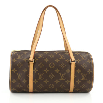 Louis Vuitton Papillon Handbag Monogram Canvas 30 brown