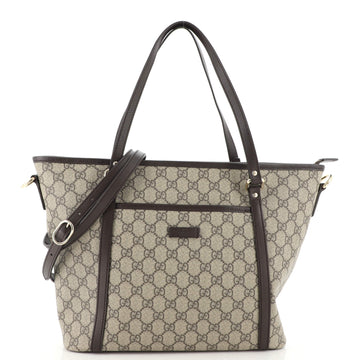 Gucci Front Pocket Convertible Tote GG Coated Canvas Medium