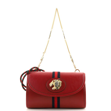Gucci Rajah Web Chain Shoulder Bag Leather Small