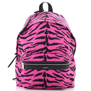 Saint Laurent City Backpack Printed Cotton Medium