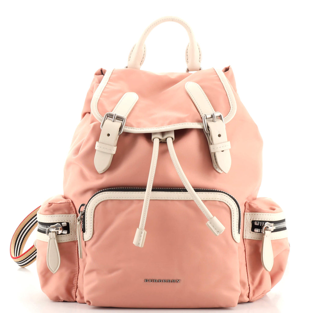 Burberry Rucksack Backpack Nylon with Leather Medium Pink 176183140