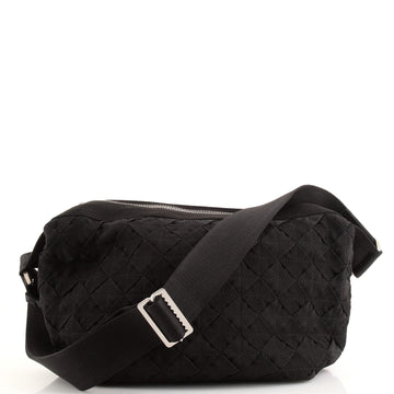 Bottega Veneta Messenger Bag Intrecciato Canvas Small