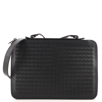 Bottega Veneta Slim Zip Around Briefcase Intrecciato Nappa