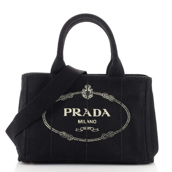 Prada Canapa Convertible Tote Canvas Mini