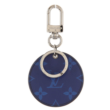 Louis Vuitton Round Bag Charm and Key Holder Limited Edition Monogram Eclipse Split Canvas