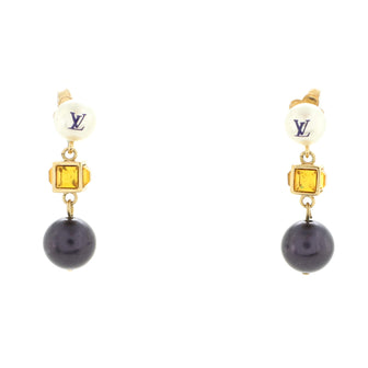 Louis Vuitton Cry Me a River Earrings Metal with Crystals and Faux Pearls