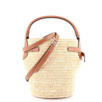 Celine Big Bag Bucket Woven Raffia Nano
