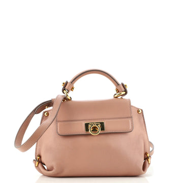 Salvatore Ferragamo Sofia Satchel Smooth Leather Micro