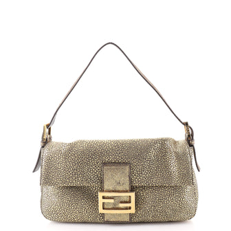 Fendi Baguette Bag Metallic Fabric