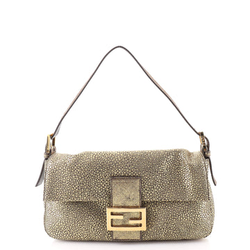Fendi Baguette Bag Metallic Fabric