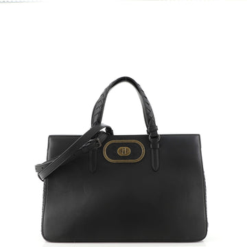 Bottega Veneta Ellittica Tote Leather with Intrecciato Detail Medium