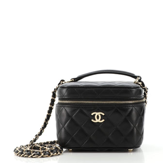 Chanel Vanity Case with Chain Quilted Lambskin Small