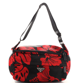 Prada Convertible Pocket Belt Bag Printed Tessuto Medium