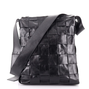 Bottega Veneta Cassette Messenger Bag Maxi Intrecciato Paper Calfskin