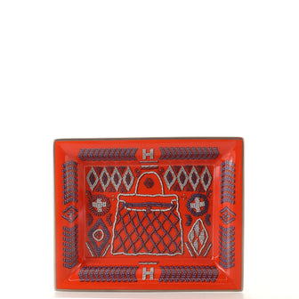 Hermes Kelly en Perles Change Tray Printed Porcelain