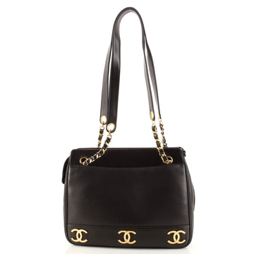 Chanel Vintage Metal CC Shoulder Bag Lambskin Medium