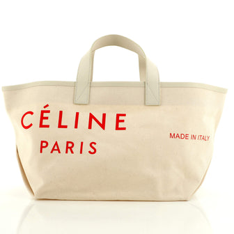 Celine Made In Tote Canvas with Leather Medium