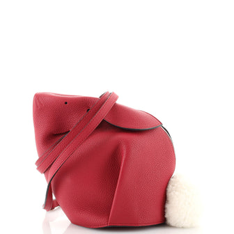Loewe Rabbit Crossbody Bag Printed Leather and Shearling Mini