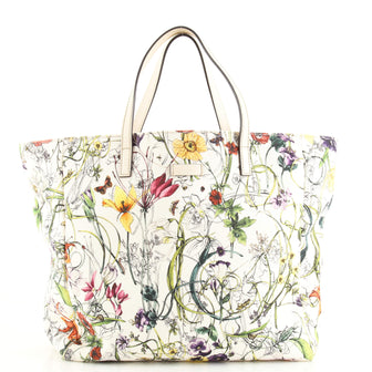 Gucci Open Tote Flora Canvas Medium