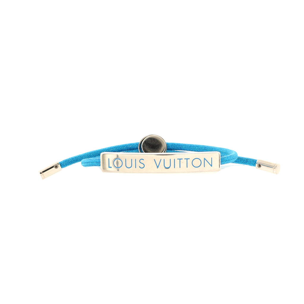 Louis Vuitton LV Space Bracelet Metal and Nylon Blue 176183381