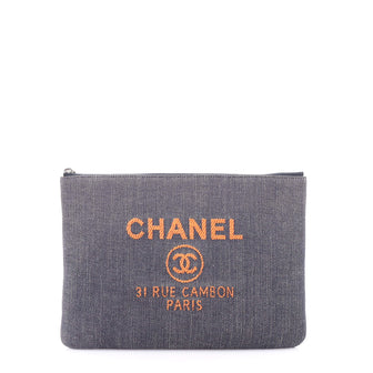Chanel Deauville Pouch Denim Medium