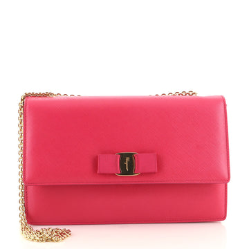 Salvatore Ferragamo Ginny Crossbody Bag Saffiano Leather Medium