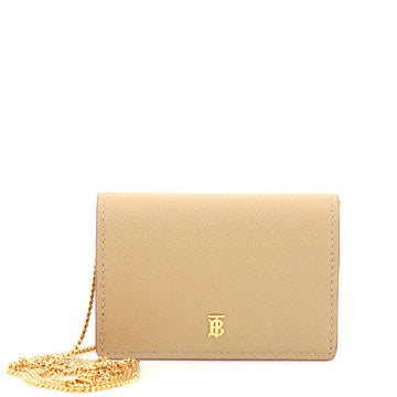 Burberry Jessie Chain Card Case Leather