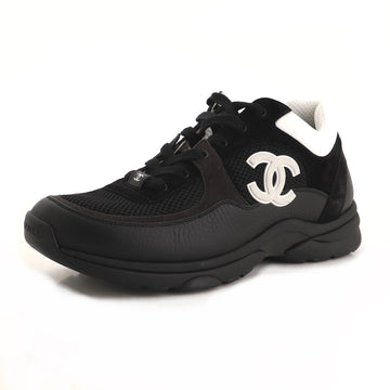 Chanel Men's CC Low-Top Sneakers Suede