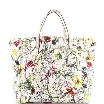 Gucci Open Tote Flora Canvas Medium